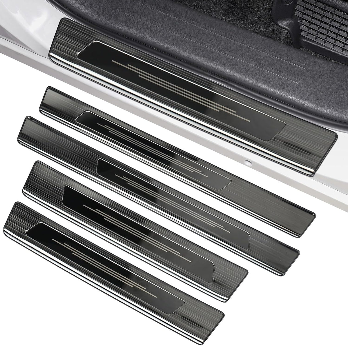 Stainless Steel Door Sill Protector for Toyota Sienna 2021-2025 2026 LE/XLE/XSE/Limited/Platinum Accessories Interior Door Entry Guard Cover Trim