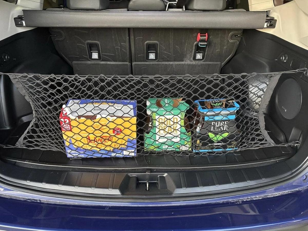 Rear Trunk Organizer Cargo Net for Subaru Forester 1998–2026 – Envelope Style Cargo Net for SUV – Premium Mesh Car Trunk Organizer Vehicle Carrier Storage – Compatible with Forester