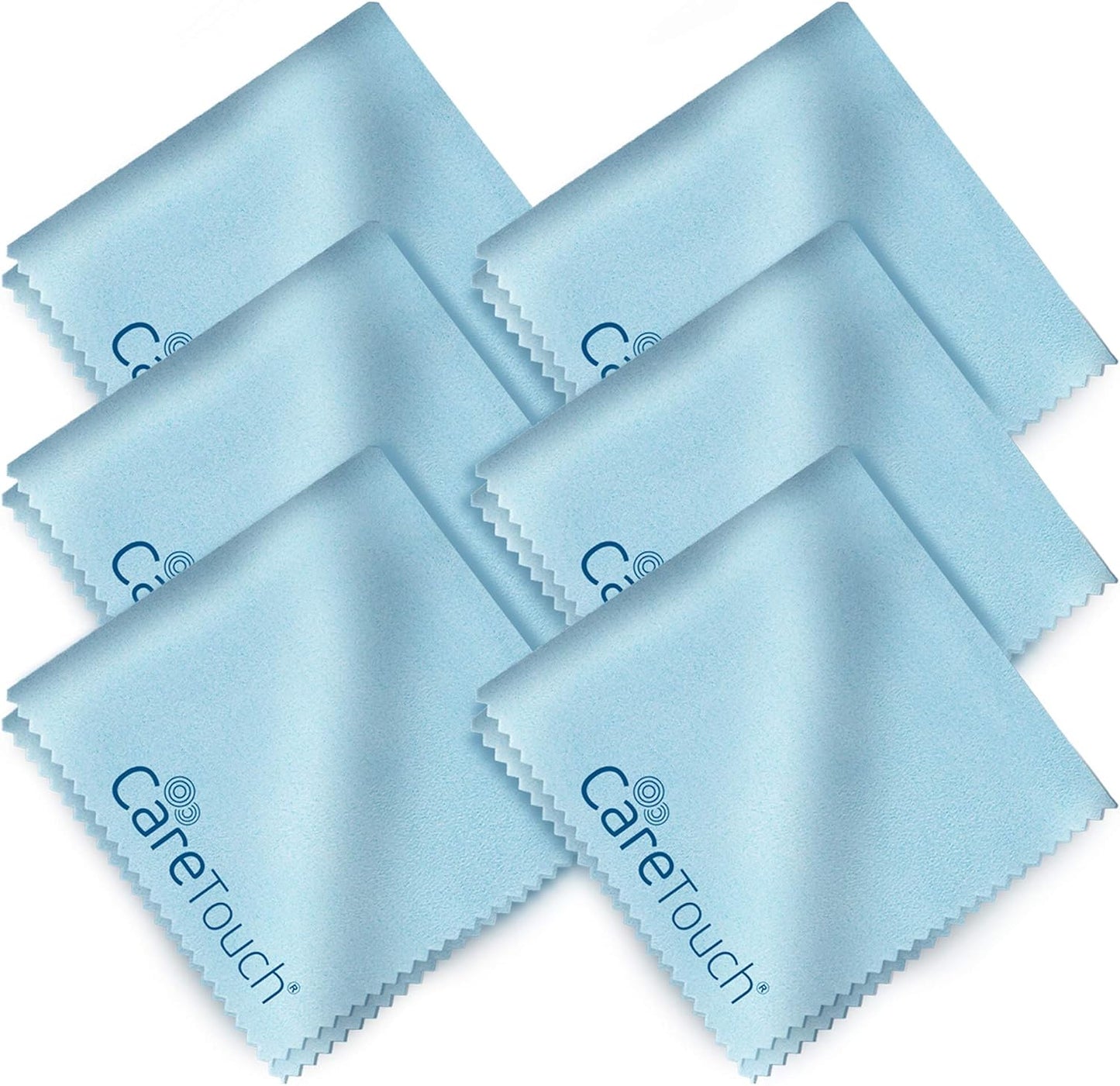 Care Touch Lens Cleaning Wipes with Microfiber Cloths - 200 Lens Wipes for Eyeglasses & 6 Microfiber Cloths - Glasses, Camera Lenses, Screens, Eye Glasses Cleaner for Cleaning Eyeglasses