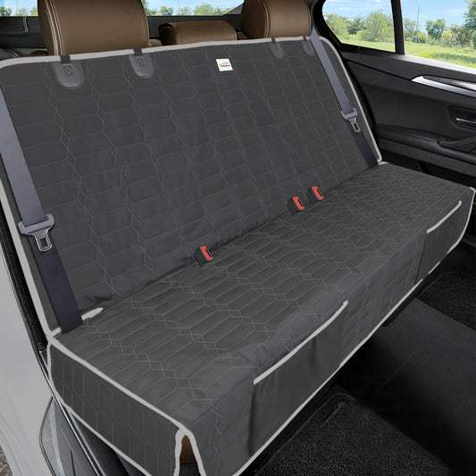 Relidura Dog Car Seat Cover for Back Seat, Waterproof Non-Slip Bench Seat Cover for SUVs, Heavy Duty Rear Seat Protector with Side Flaps for Pets, Kids, Dirt and Spills
