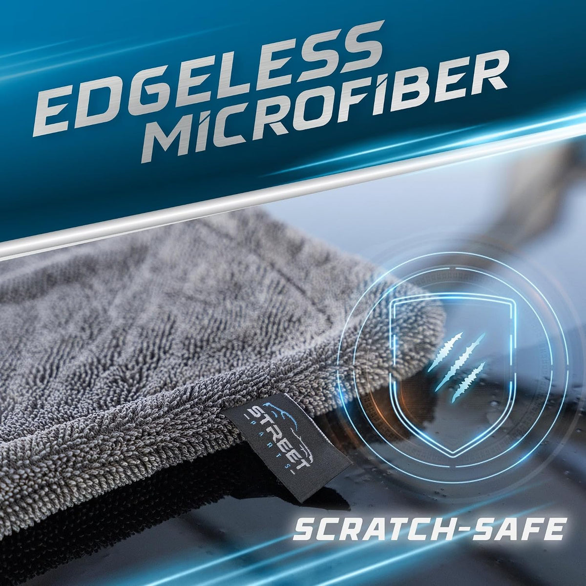 Car Drying Towel 24"x36" 1400GSM Edgeless Microfiber Towel, Ultra-Absorbent Auto Detailing Towel with Twisted-Loop Fiber Design, Streak Free, Lint Free Drying for Cars, SUVs, & Trucks