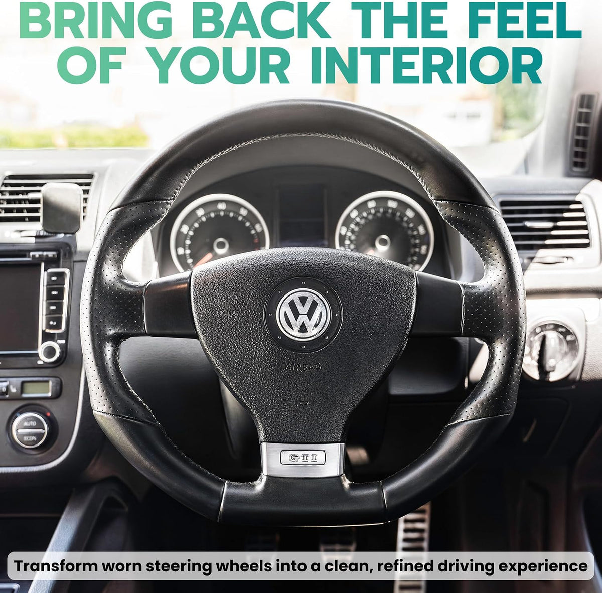 Geist. Steering Wheel Restoration Kit | Degrease and Refresh the colour of worn or scratched black steering wheels