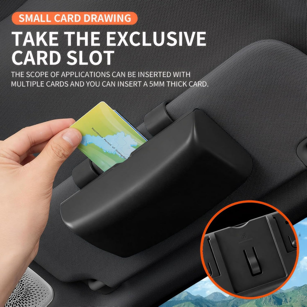 Sunglasses Holder for Car, Universal Car Visor Glasses Storage Case, Auto Eyeglasses Organizer Protective Box with Hidden Magnetic Closure, Vehicle Visor Accessories