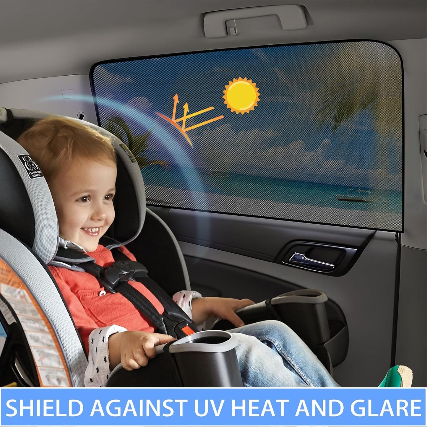 ZATOOTO Car Side Window Sun Shade 4 Pack, Window Shades for Baby Magnetic Mesh Sun Shade Protection from Heat and UV for Sleeping, Camping, Breastfeeding