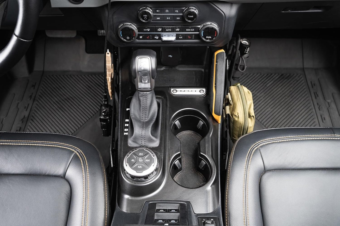 DV8 Center Console Molle Panels for 2021-2026 Ford Bronco Quick Gear Mount | Access & Accessories, Durable Steel Construction, Black Powder Coat Finish, Driver & Passenger Side Panels Included