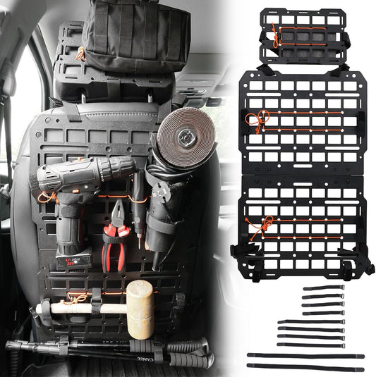 Rigid Molle Panels fit for Vehicles + Headrest Molle Panel Modular Storage Display for Tactical Gears Accessories