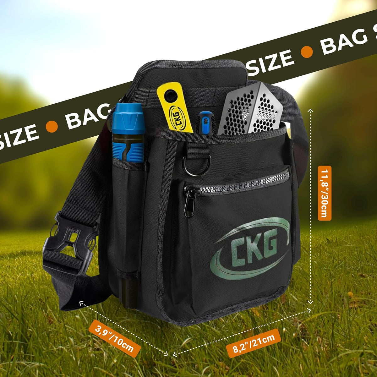 CKG Metal Detecting Finds Bag Waist Digger Pouch Tools