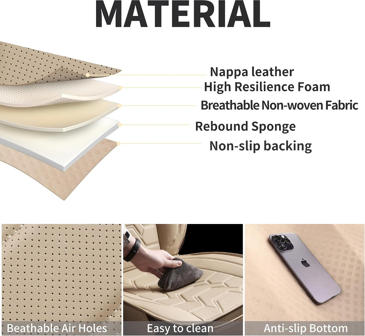 Leather Car Seat Covers Front Automotive Seat Protectors