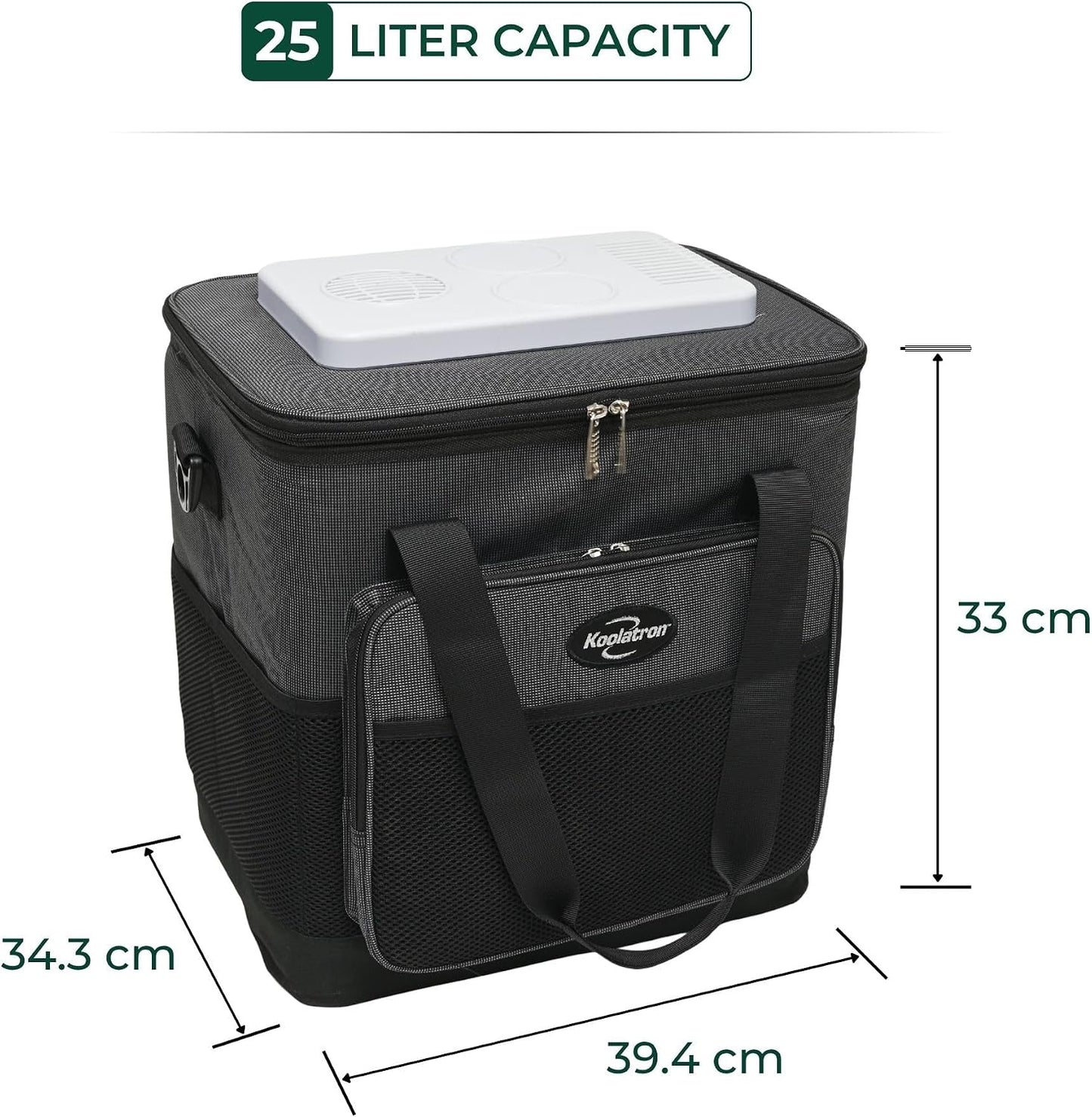 Koolatron D25 AZ Camping Cooler Bag, Black