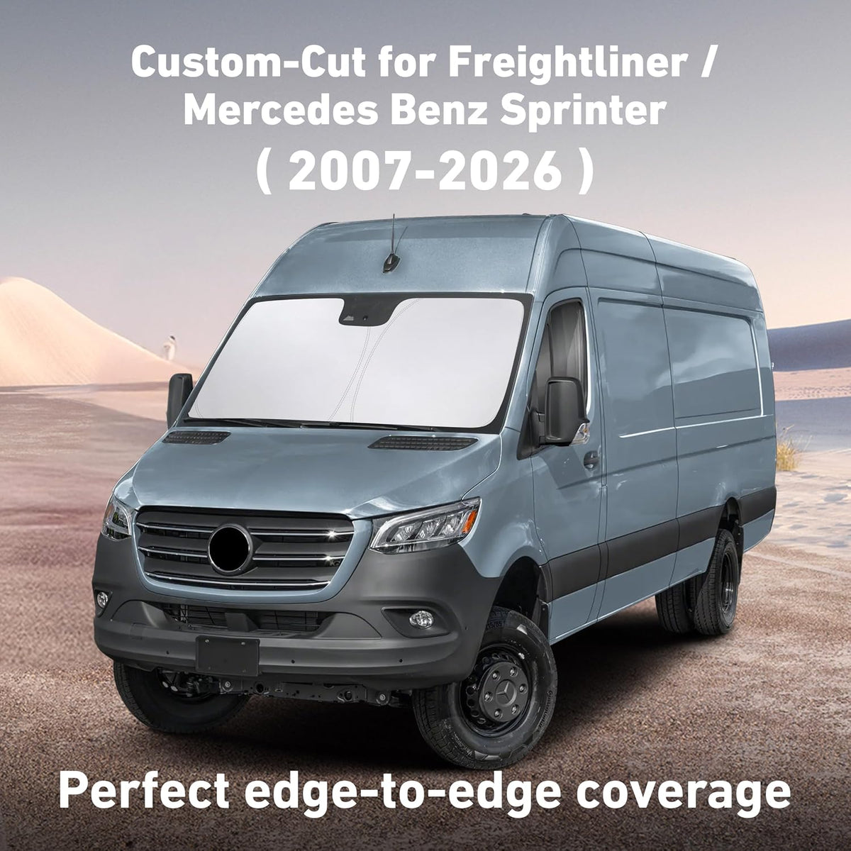 EcoNour Windshield Sun Shade for Frieghtliner/Mercedes Sprinter 2007-2026