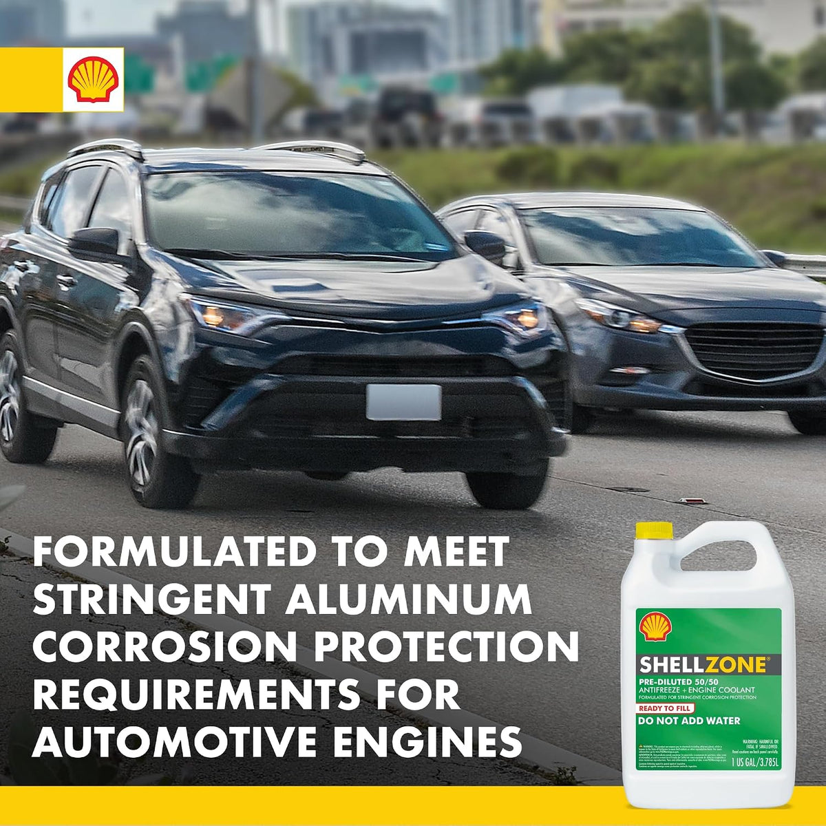 Shellzone 50/50 Pre-Diluted Antifreeze + Coolant (1 Gallon)