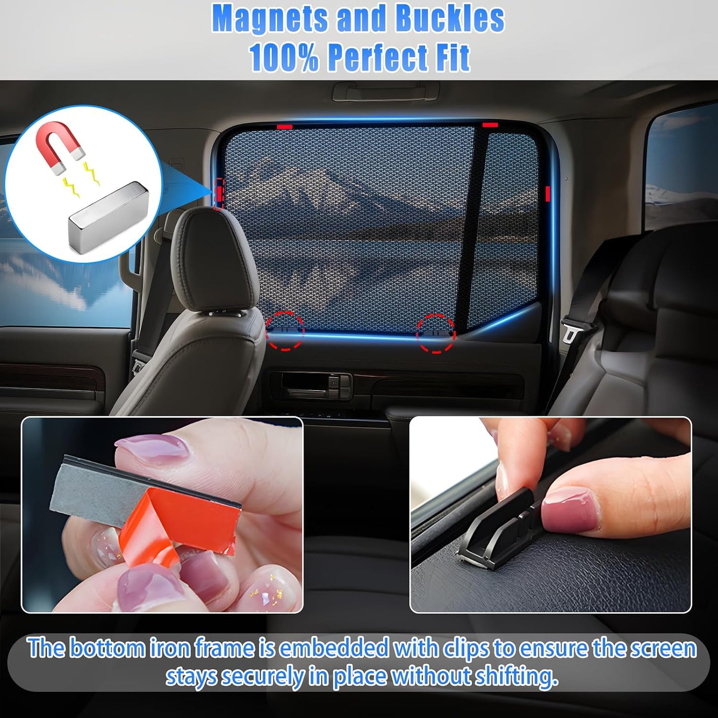 ZATOOTO Car Window Shades Honda CRV 2023-2025 for Rear Window 2Pack car Shades for Back Windows Baby & Pet | Blocks 99% UV Rays & Heat | Breathable Mesh for Privacy & Bug Protection | Camping & Travel