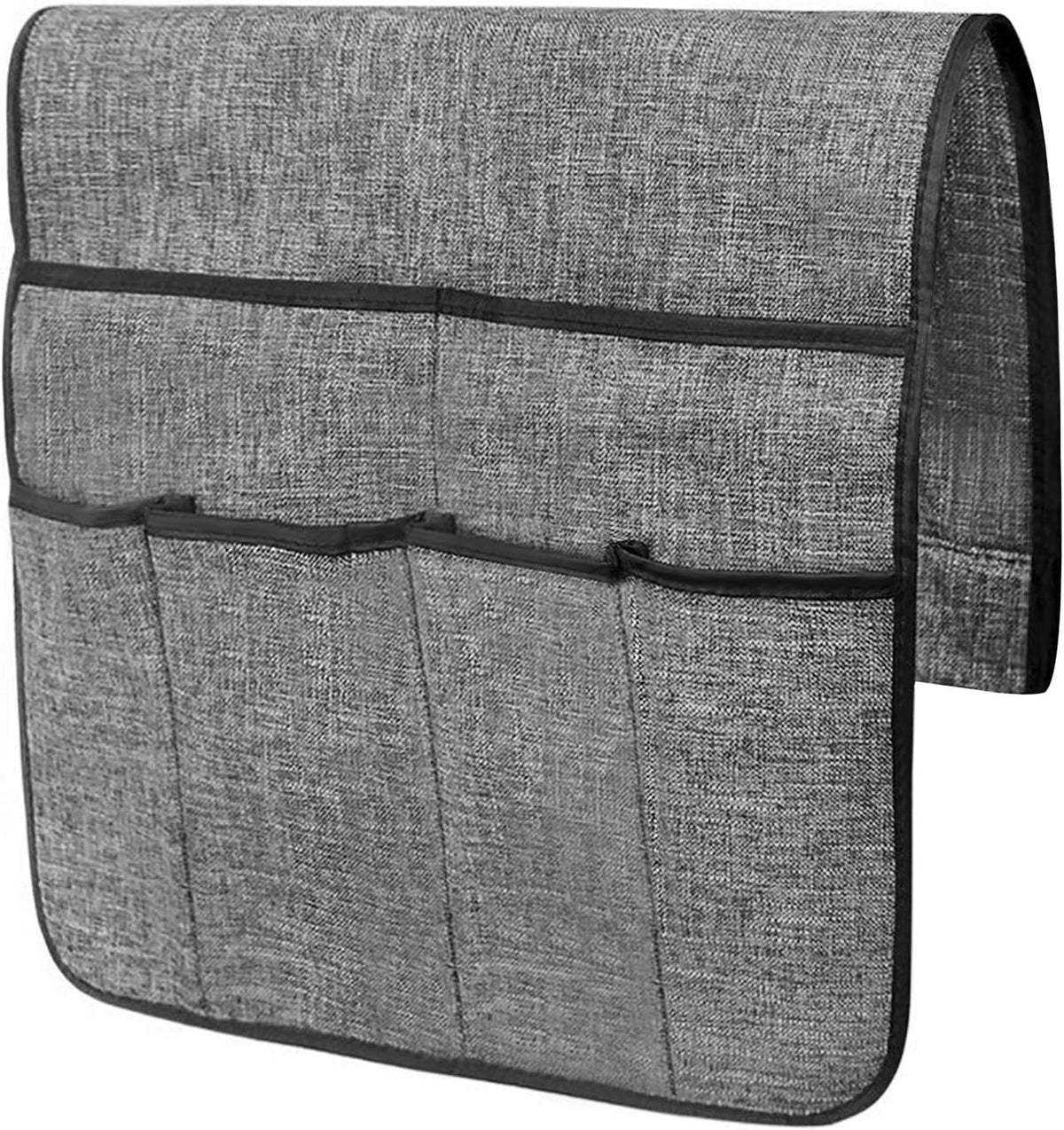 IPENNY Cotton Linen Sofa Couch Remote Control Holder Chair Armrest Caddy Pocket Organizer Storage Bag for Cellphone Tablet Notepad Book Magazines DVD Eyewears Drinker Snacks Holder Pouch