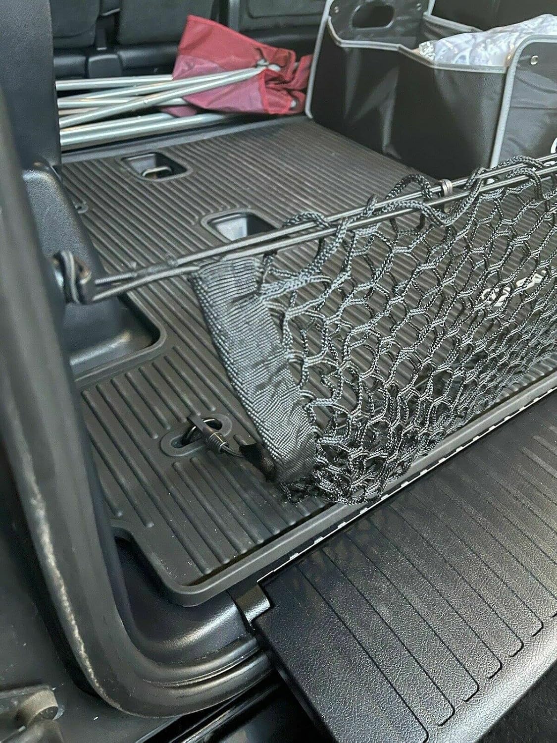 Rear Trunk Organizer Cargo Net for Lexus LX570 2008-2022 - Envelope Style Cargo Net for SUV - Premium Mesh Elastic Car Trunk Organizer Vehicle Carrier Storage – Compatible with LX570