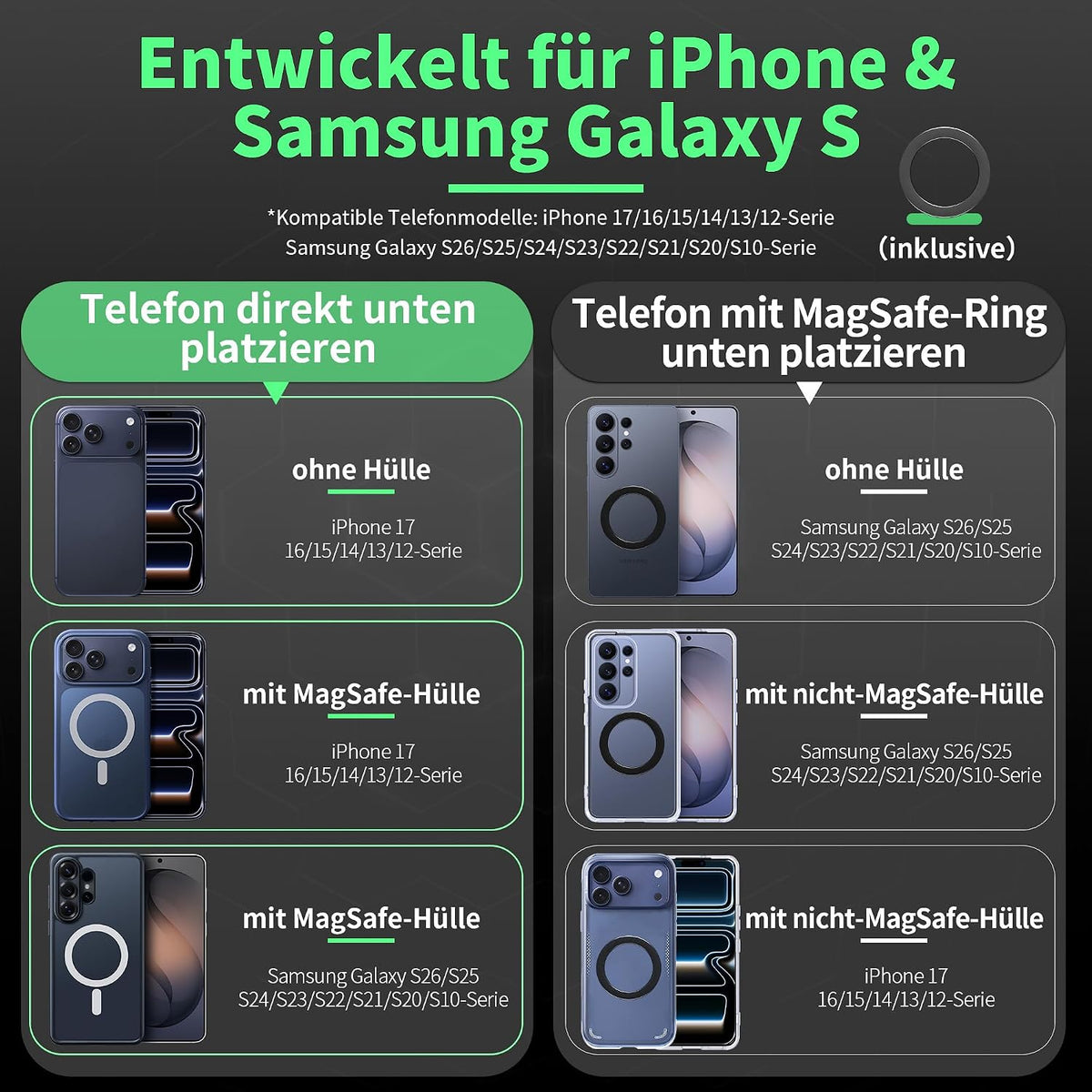 25W Wireless Car Charger [Only for iPhone 17/16/15/14/13/12]