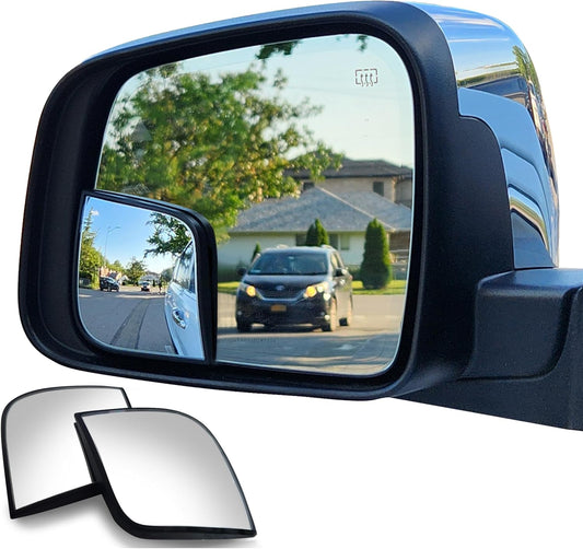 Convex Stick On Custom Fitted Blind Spot Mirrors Compatible With 2011-2022 Jeep Grand Cherokee & 2011-2022 Dodge Durango