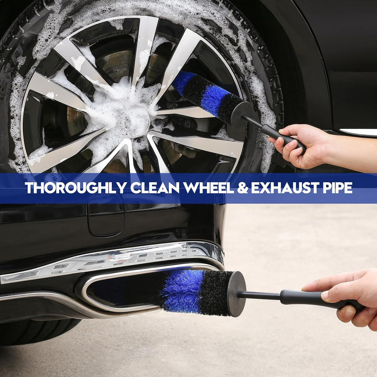 34Pcs Car Detailing Kit Detailing Brush Set Car Wash Cleaning Kit Blue