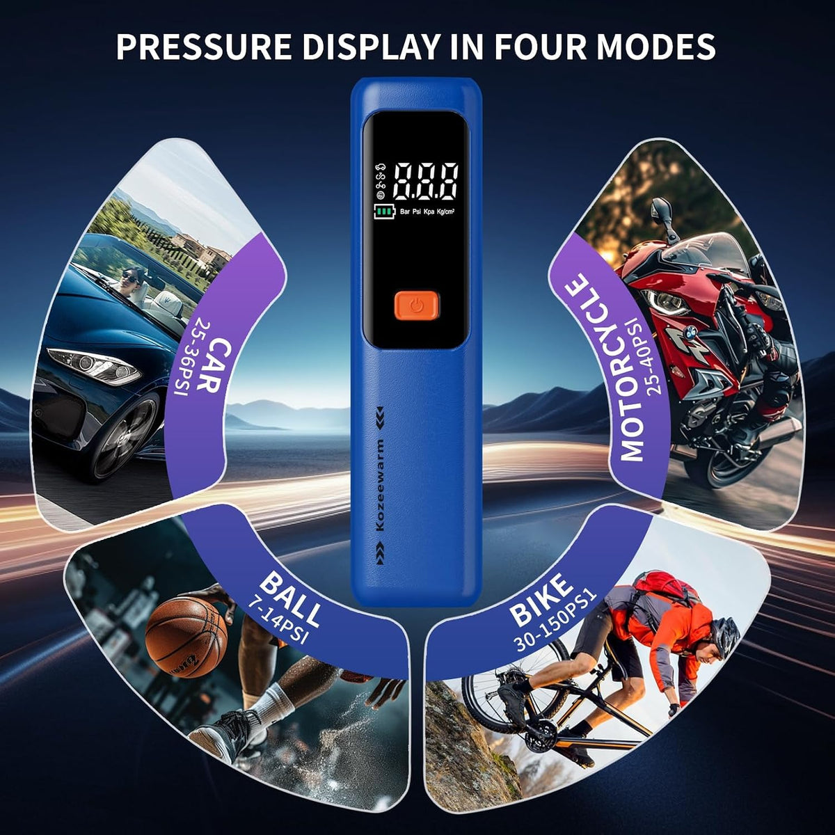 Tire Inflator Portable Air Compressor for Car, Motocycle, Bike Inflatables