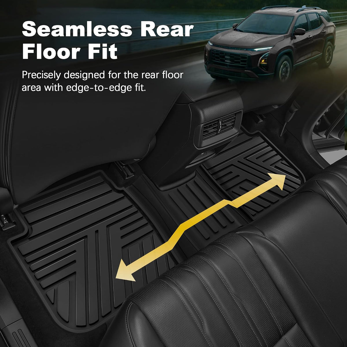 TTX LIGHTING Floor Mats for Chevy Equinox & GMC Terrain 2025-2026, Black