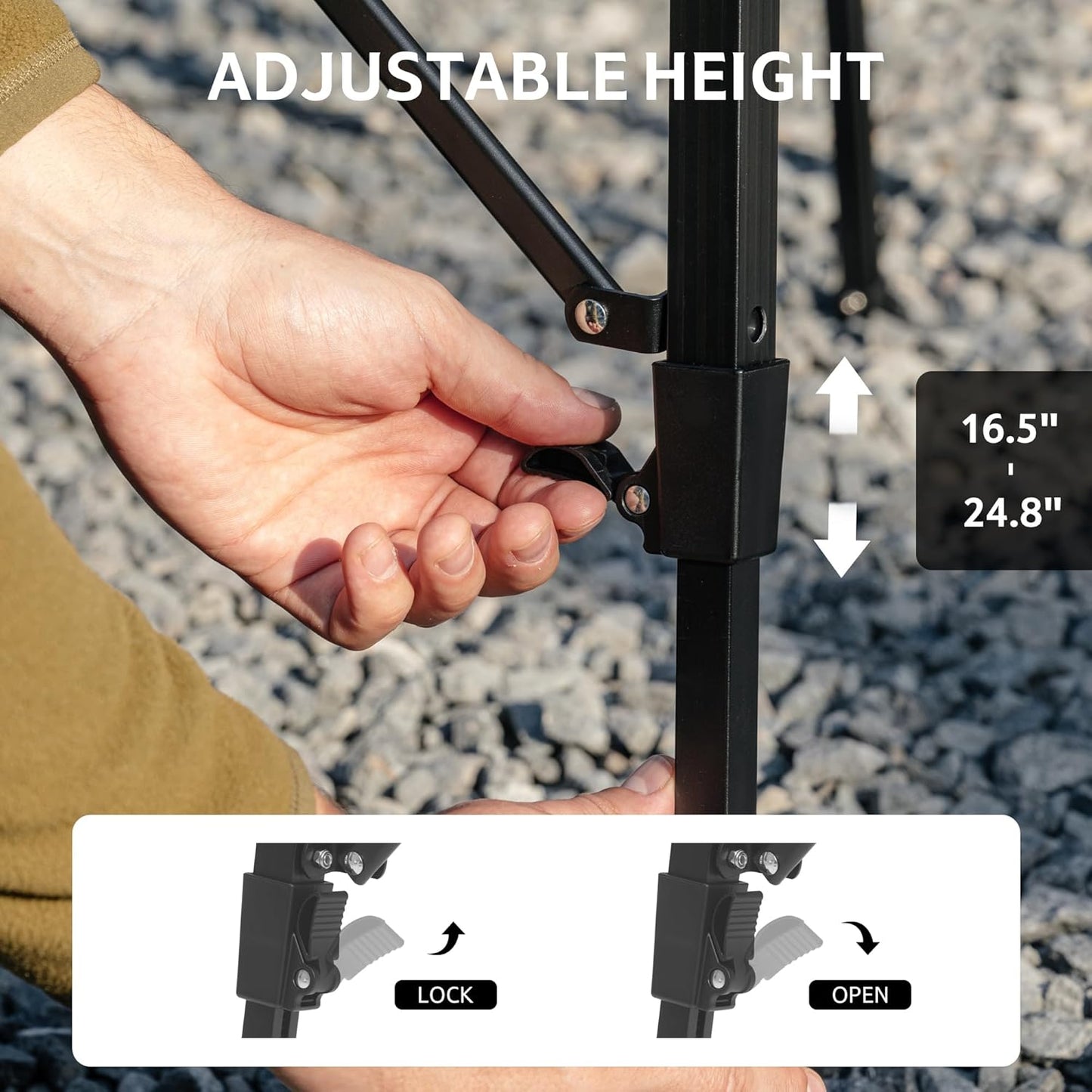 Naturehike Upgraded IGT Camping Table, Height Adjustable IGT Cook System, Folding Portable Camp Table for Outdoor Picnic Car RV Trip Patio Backyard BBQ