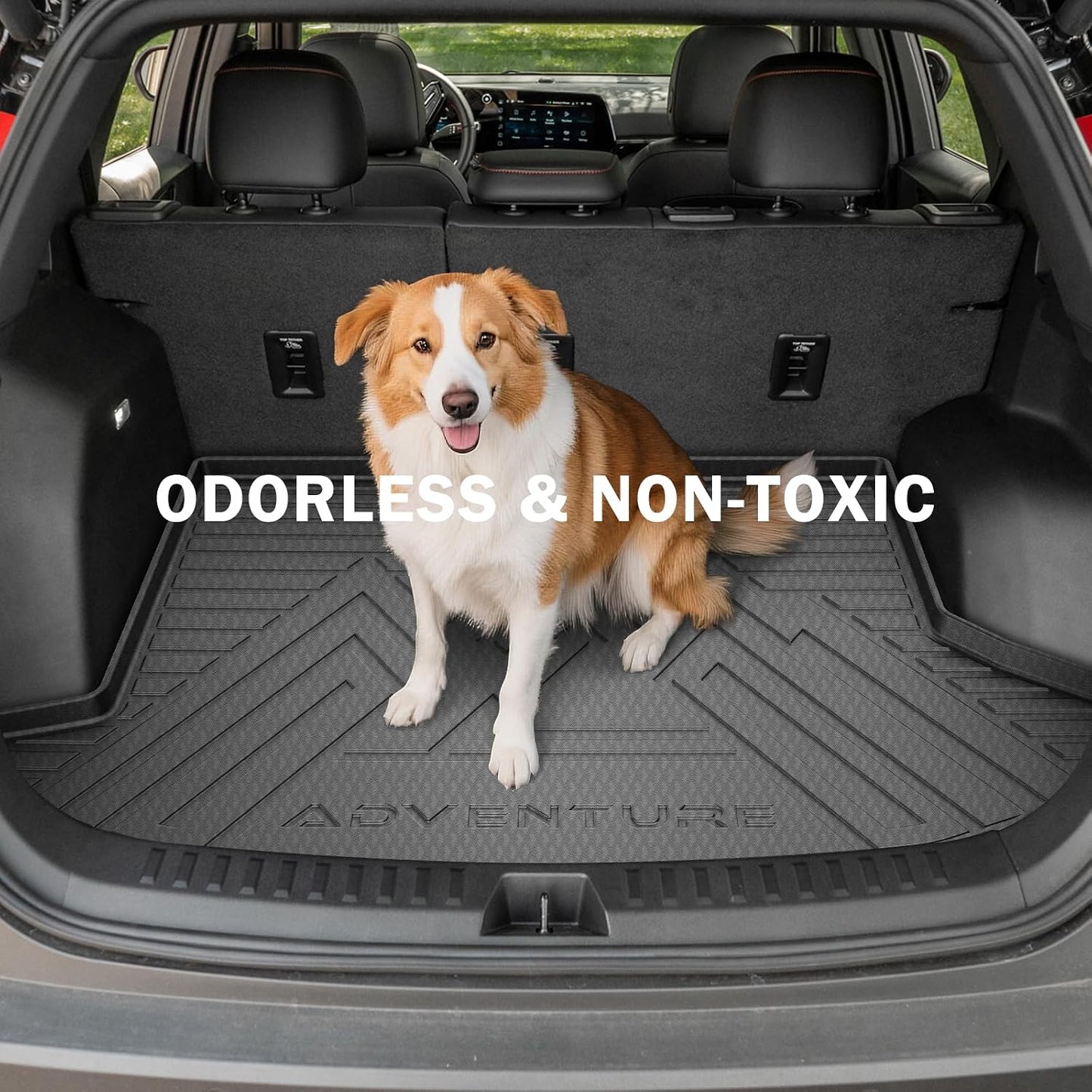 KUST Floor Mats Cargo Mat for Chevy Equinox/GMC Terrain 2025-2026 (5-Seats, Gasoline), All Weather Floor Liners Trunk Mat for Equinox Accessories Rear Cover TPE Rubber Raised Edge