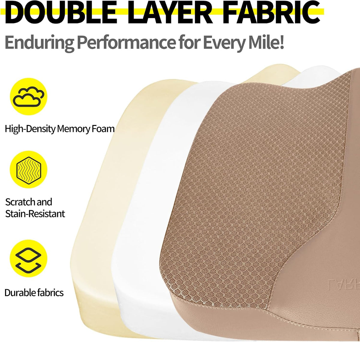 Car Seat Cushion, Comfort Memory Foam Seat Cushion for Driving