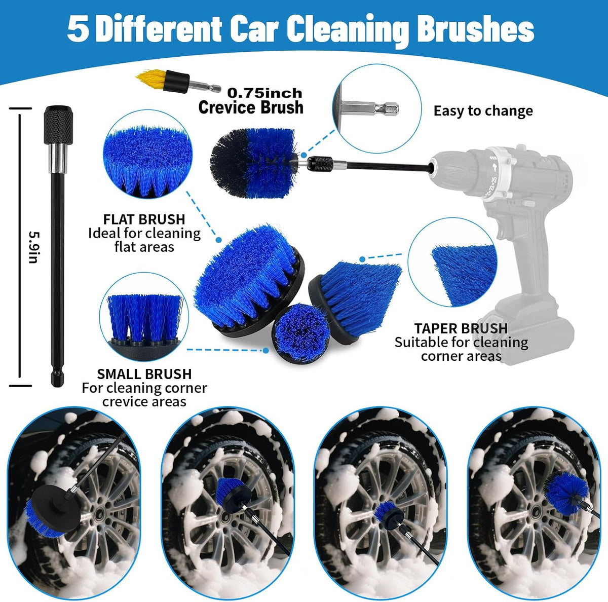 Car Detailing Kit,36pcs Car Detailing Brush Set,Car Cleaning Kit Detail Kit
