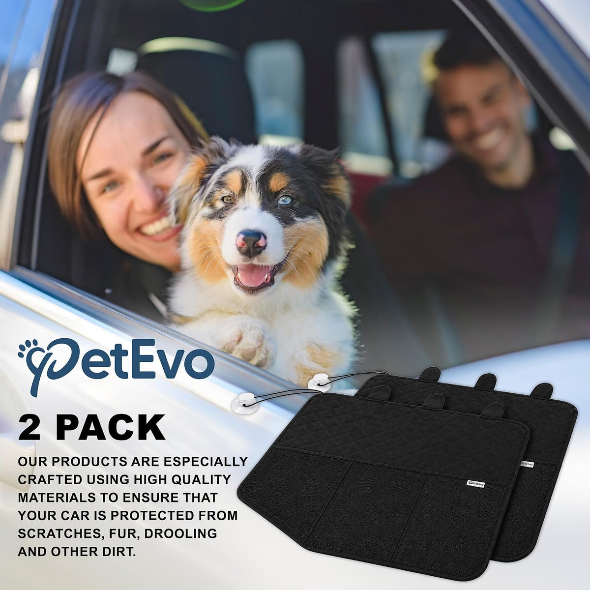 2026 Version-2X Extra Durable Premium Interior Car Door Protector from Dog Scratches - Pet Car Window Protector Door Covers - Waterproof Anti-Scratch, Scratch Resistant, Size 27.5" x 23.5"