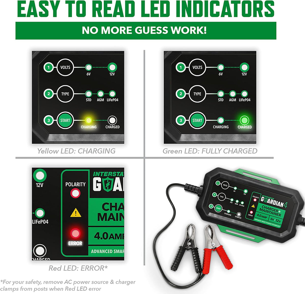 Interstate Batteries 12V/6V Battery Charger & Maintainer 4.0A