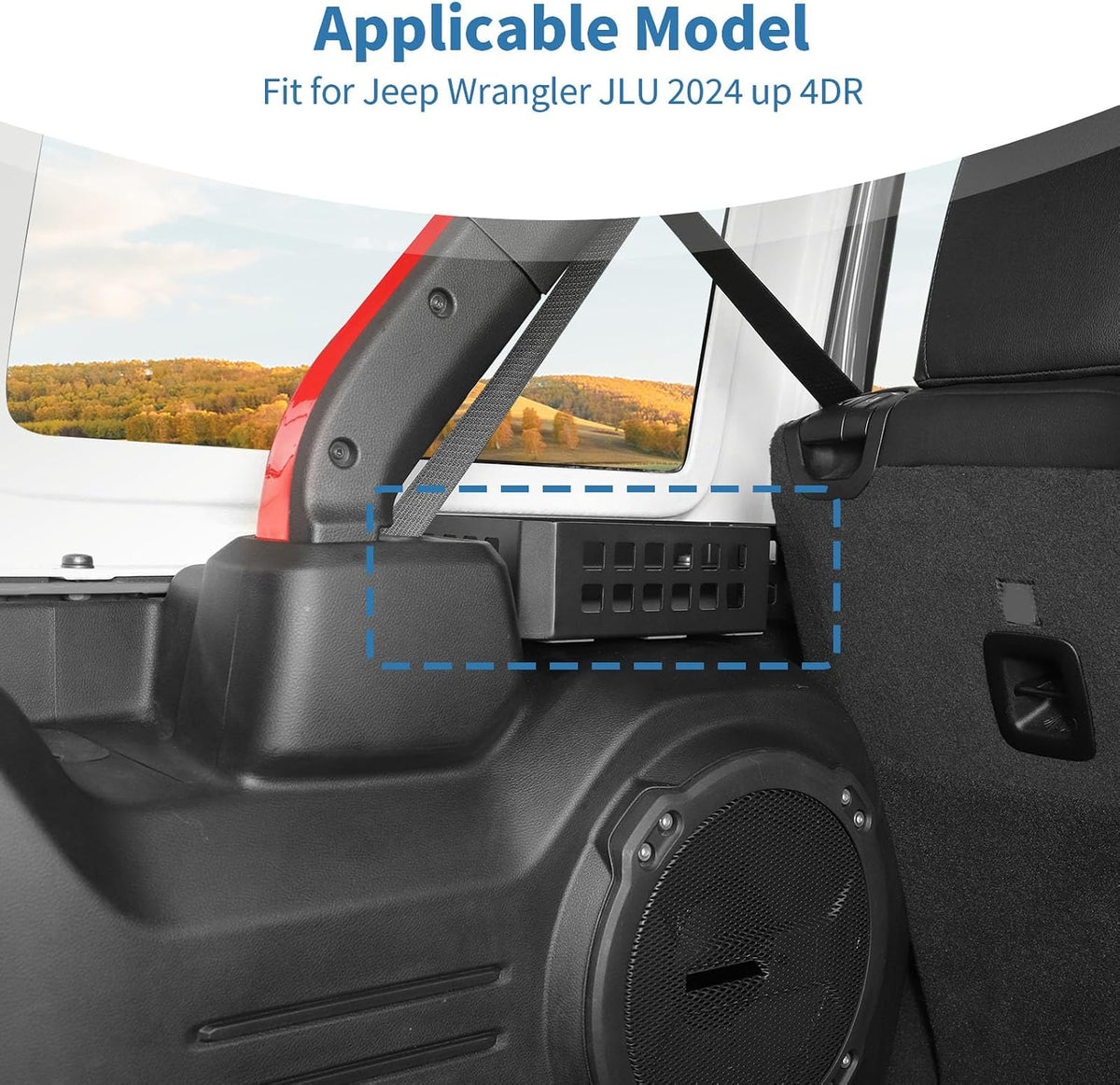 for Jeep JLU Trunk Left Side Cargo Rack Shelf Organizer Modular Storage Box Basket System Luggage Storage Carrier for Jeep Wrangler JLU 2024 up 4DR for Hardtop