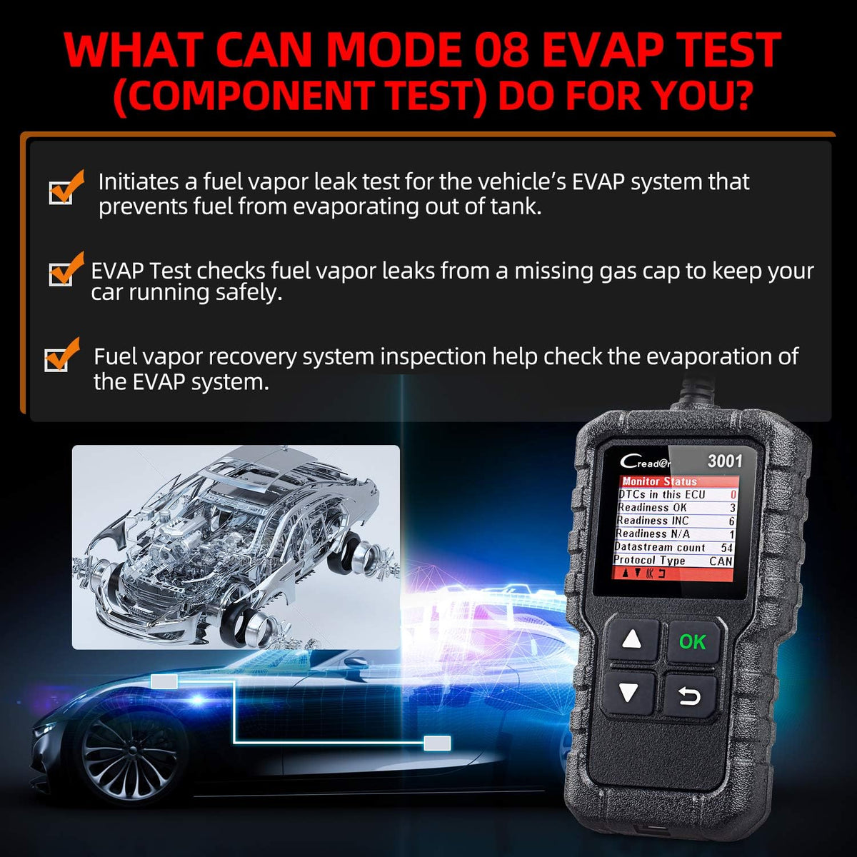 Launch Creader 3001 OBD2 Scanner,Engine Fault Code Reader