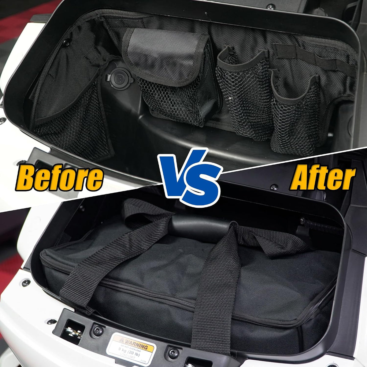 Rear Cargo Bag Trunk Organizer Waterproof Luggage Bag with Insulated Cooler Removable Rear Trunk Fit for Can Am Spyder RT 2020-2025