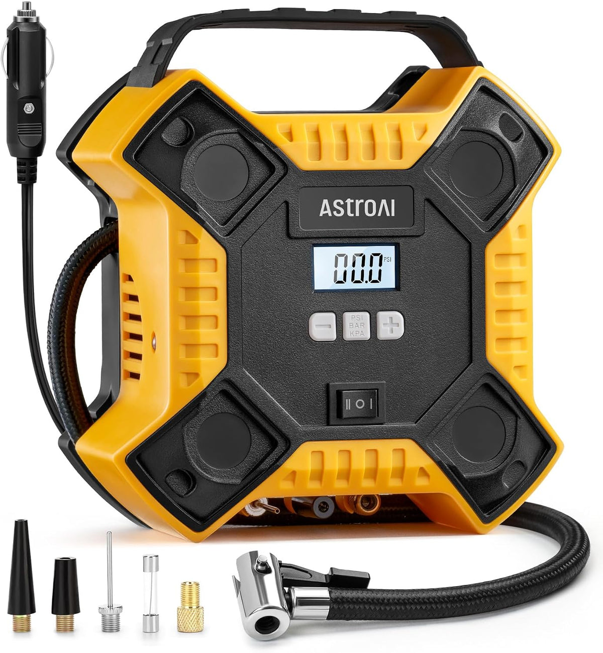 AstroAI 160PSI Tire Inflator Portable Air Compressor 12V DC Metal Cylinder
