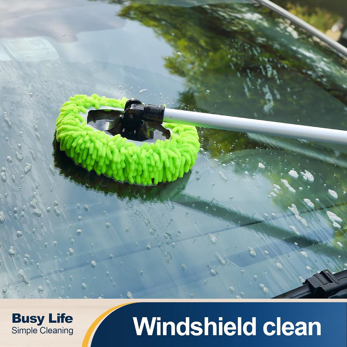 Yocada Car Wash Brush Kit Chenille Microfiber Car Wash Mop Mitt 60"