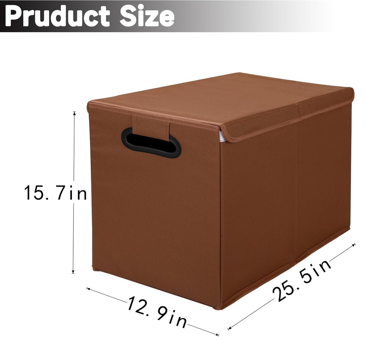 AOKJOY Car Trunk Organizer with Lid, LL, Brown, 600D Oxford Cloth, Collapsible, for Automobiles, 26x13x16 Inches, 83 Liters