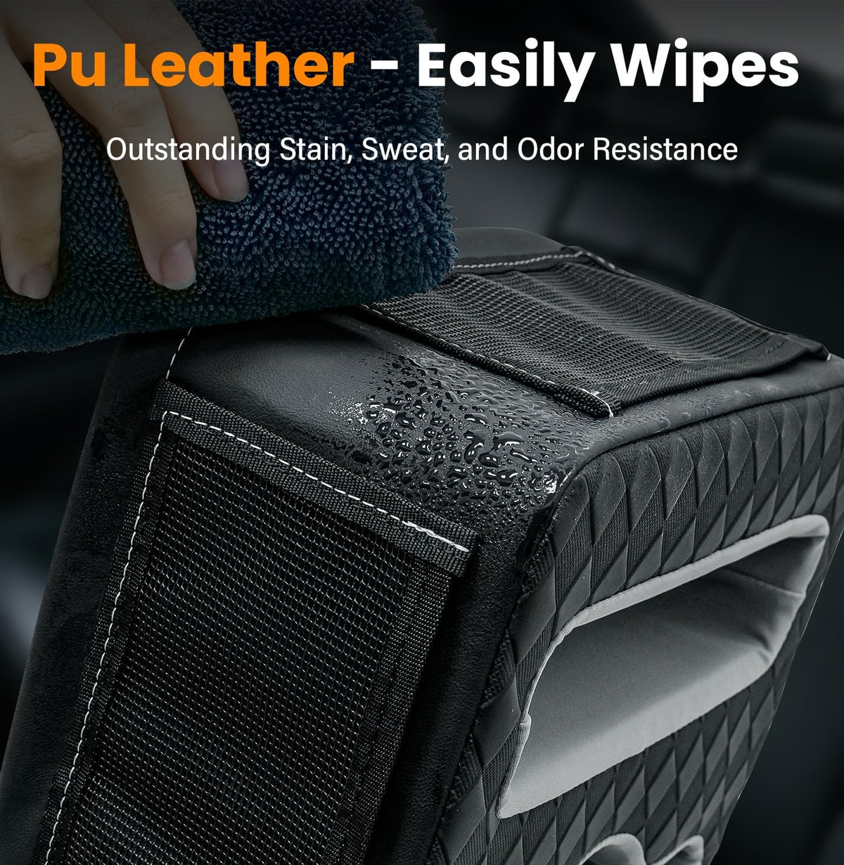 Car Cup Holder, Back Seat Cup Holder for Car, Truck Bed Organizer Boat Couch Bottle Holder Tray Expander Automotive Rear Seat Storage Accessories Pu Leather Fit for Coffee Drink Food
