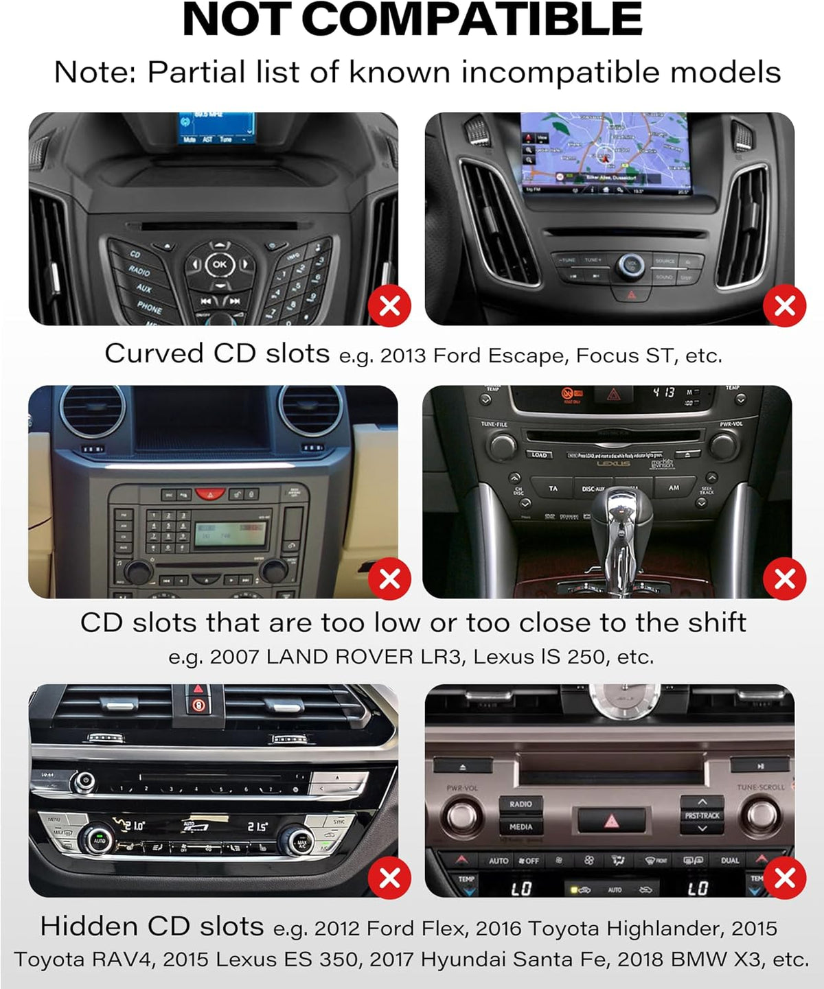 1Zero for MagSafe CD Phone Holder for Car, Foldable Longarm CD Phone Mount