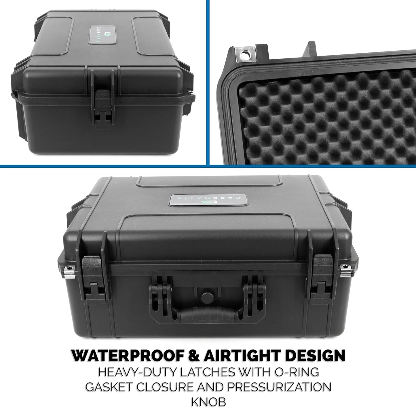 CASEMATIX IPX7 Waterproof Hard Case Compatible with Square Register POS System 1st & 2nd Generation Powered by Square POS, Shockproof Carrying Travel Storage Case for POS Stand, Printer & Accessories