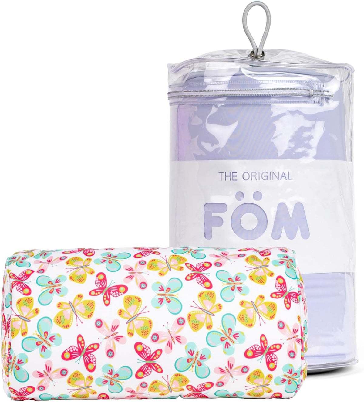 Brookstone Squishy FOM Cushion Pillow - The Original Stretchy, Comfy, Colorful Pillow for Neck, Lumbar Support, and Bed - for Sleeping, Car, Travel - Small Pillow, Hearts, 12 x 7 Inches