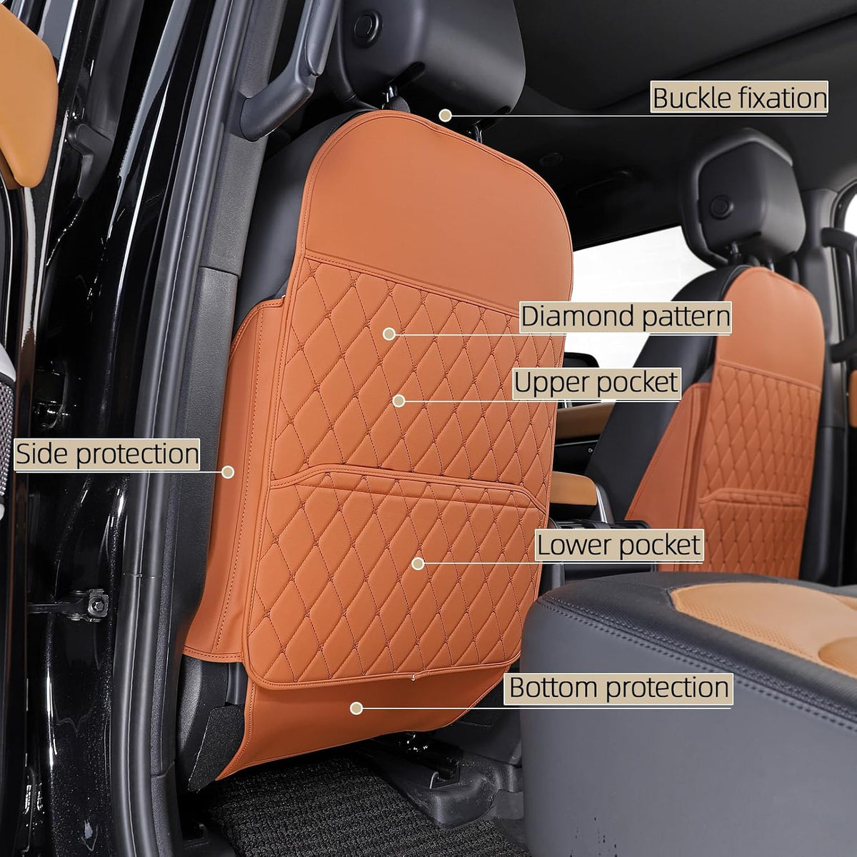 TAIKOO Seat Back Protector,Shields Seat Backs from Kicks and Adds Storage