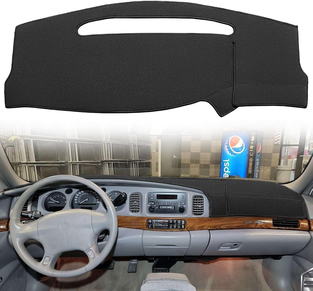 Dash Cover Mat Custom Fit for Buick Lesabre Without Head Up Display Dashboard Pad Cap Carpet Protector K270 (Darkgray)