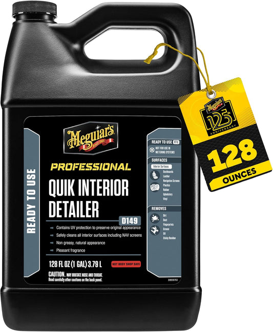Meguiar's D14901 Detailer Quik Interior Detailer 3.79L safely cleans all interior surfaces
