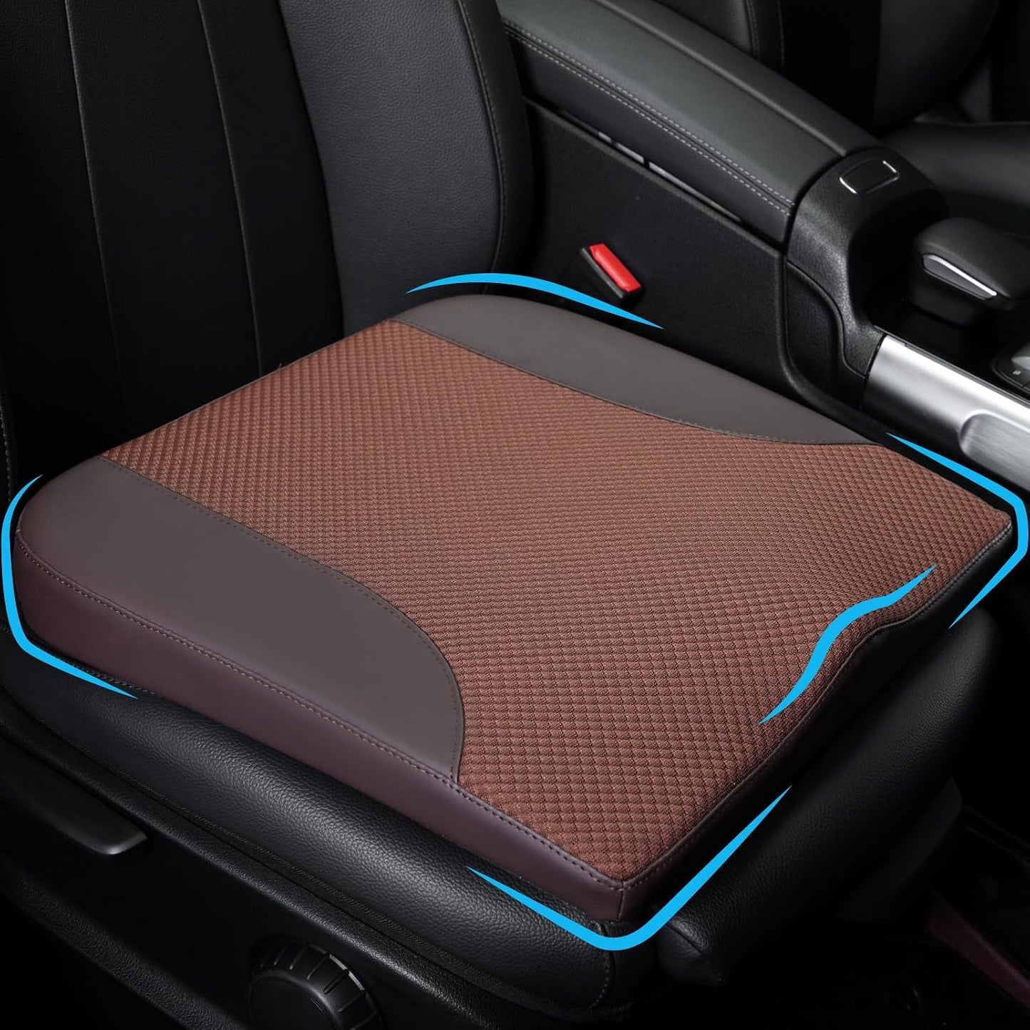 Allaboutsla Car Seat Cushion, Car Seat Cushions for Long Driving | Comfortable Memory Foam Driver Seat Cushion, Automotive Seat Cushions, Butt Pillow for Car,Truck, Office Chair, Brown