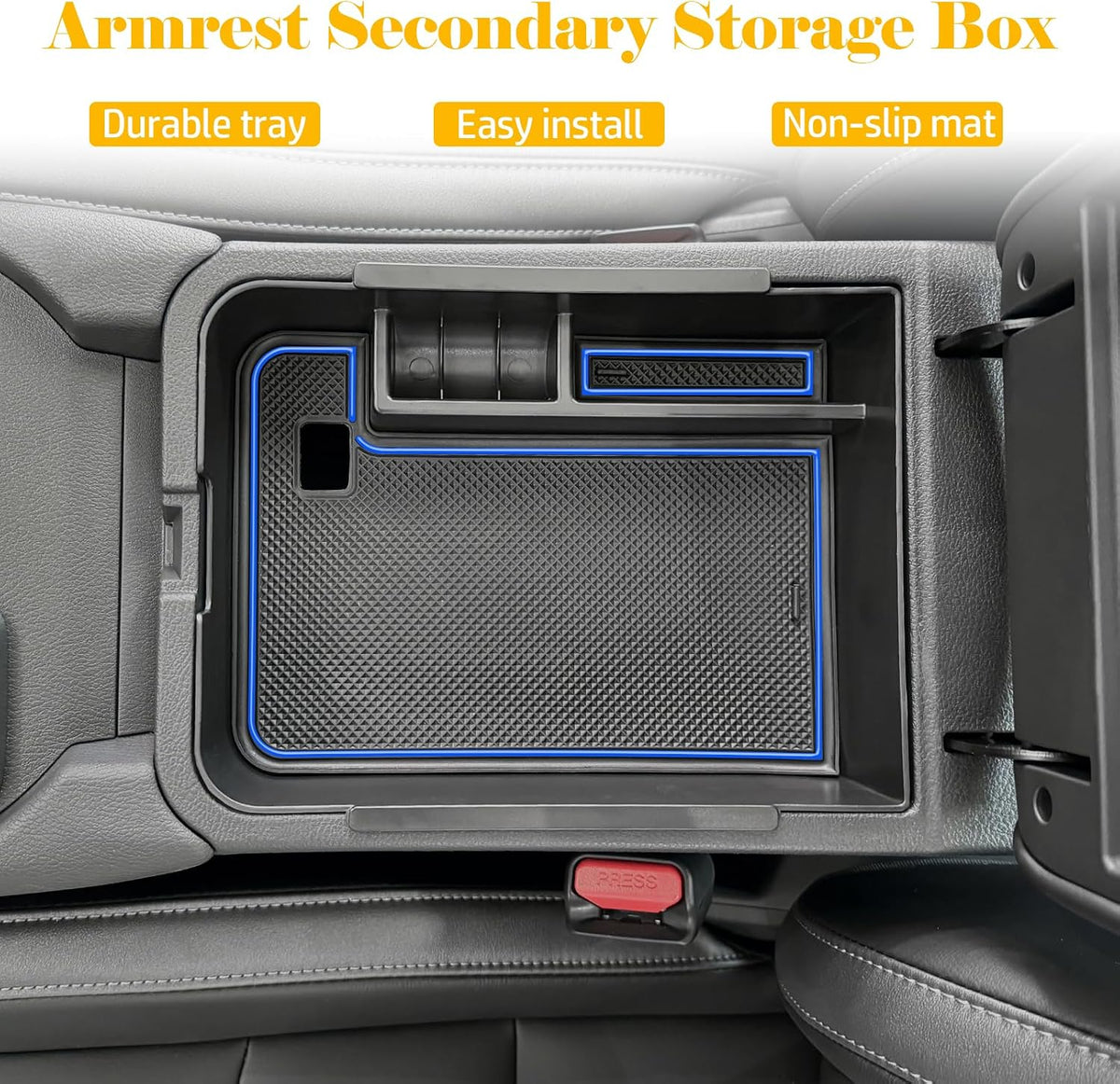 Center Console Organizer Tray for 2020-2025 Nissan Sentra, Blue Trim