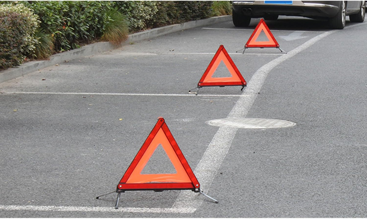KAFEEK Reflective Warning Triangle for Vehicles, 3-Pack