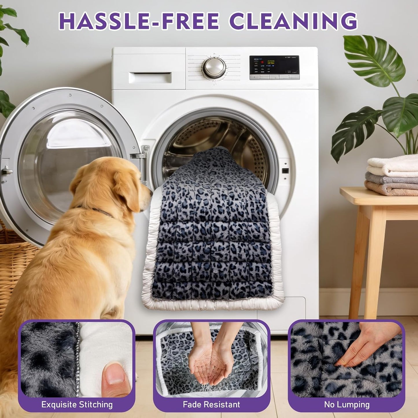 Backseat Dog Bed Mat for Car, Non-Slip Scratch-Resistant Dog Car Seat Cover, Soft Thick Pet Travel Cushion, Washable Back Seat Protector Blanket for Cars SUVs Trucks, 53 x 24 Inches