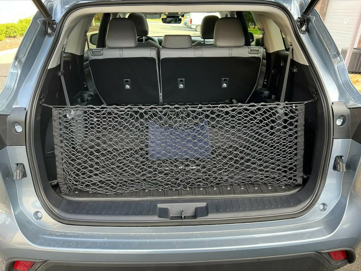 Trunk Organizer Cargo Net for Toyota Highlander 2014-2023 - Envelope Style Cargo Net for SUV - Premium Mesh Car Trunk Organizer Vehicle Carrier Storage – Compatible with Highlander