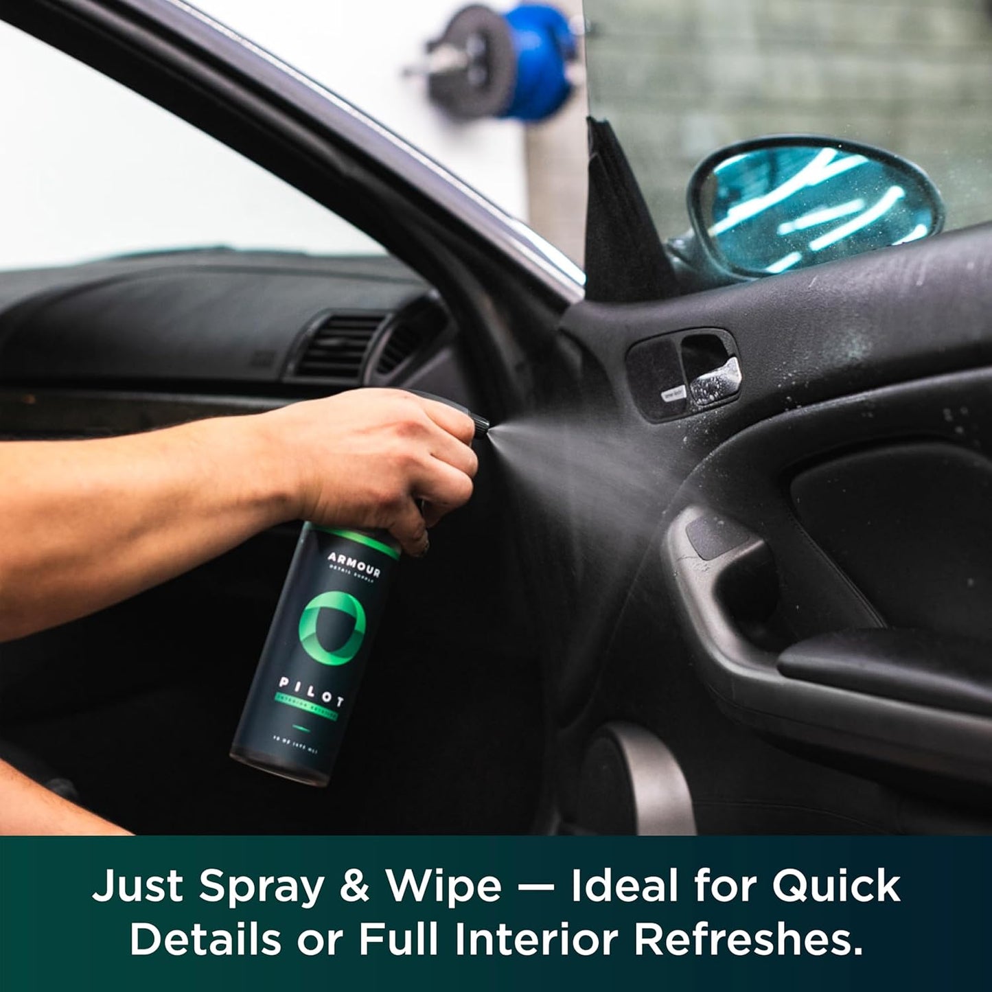 Armour Detail Supply Pilot Interior Detailer: Total Solution for Multi-Surface Care | UV Protection | Streak-Free Finish | Trigger Spray (16 Oz)