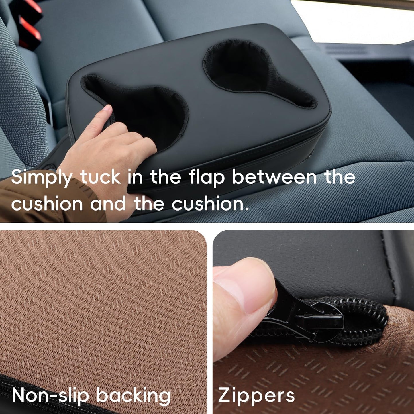 MARCHFA Automotive Cup Holders Tray Car Drink Holder SUV Back Seat Organizer Accessories Couch Cup Holder Tray Pillow Small (Reverse Direction Cup Holder)