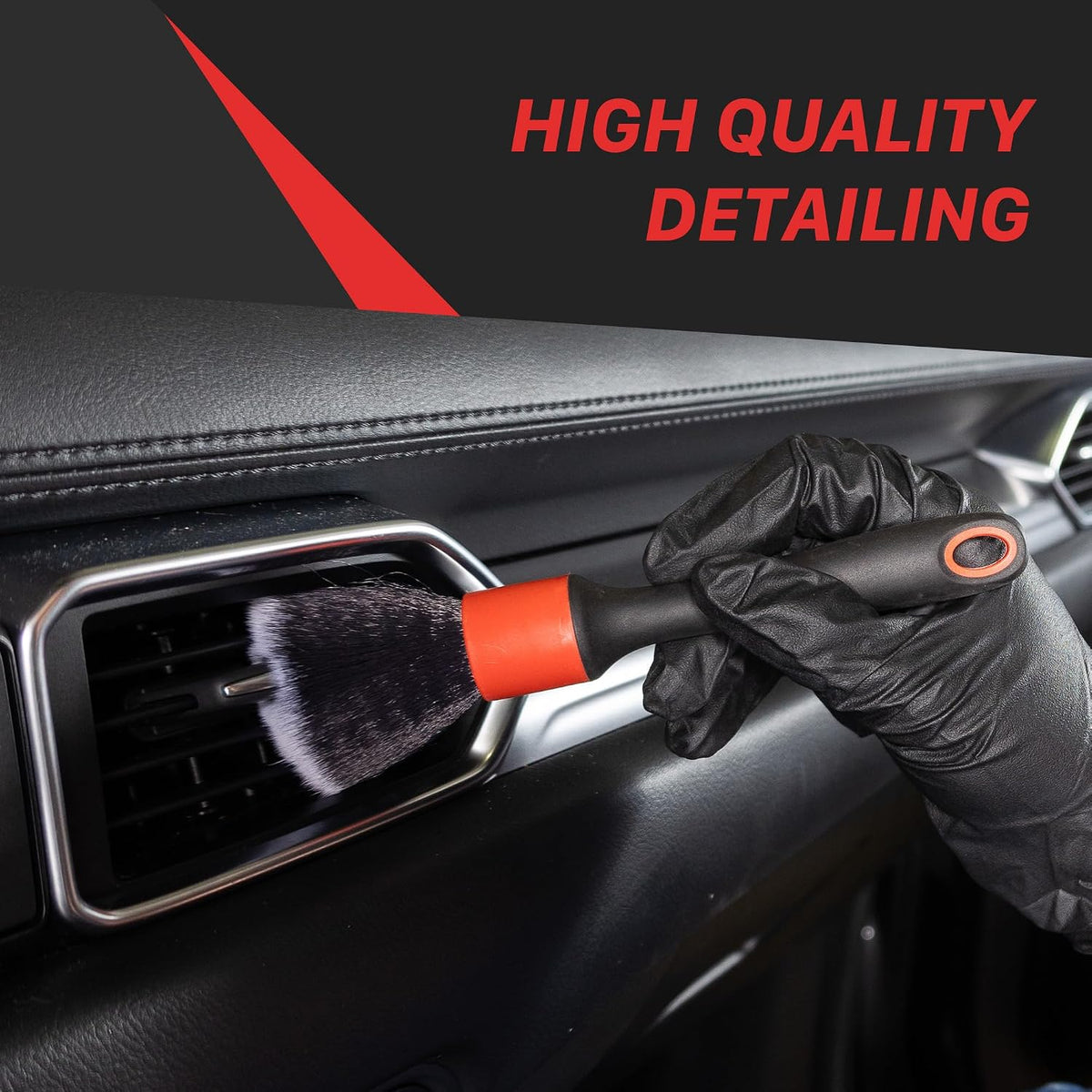 Maxshine Small Universal Black ESS Ever So Soft Detailing Brush – Professional Brush for Interior, Exterior, Leather Seats, Engine Bay & Wheels – Premium Car Care Detailing Tool